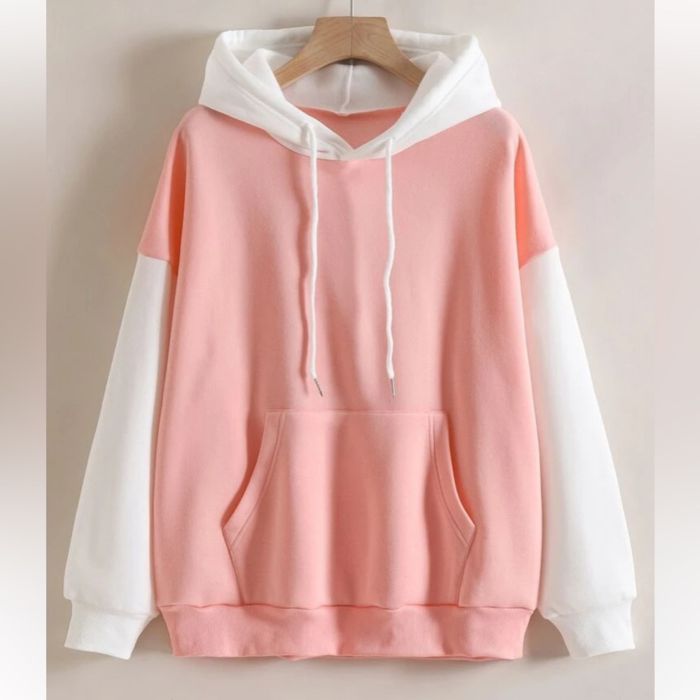 Pink and White hoodie